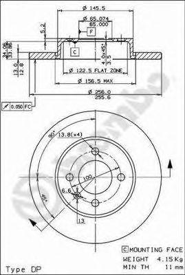 

ДИСК ТОРМОЗНОЙ CHERY COWIN 03/03-12/11 / CHERY COWIN 2 05/10- / SEAT INCA (6K9) 11/95-11/03 / SEAT, 08514914