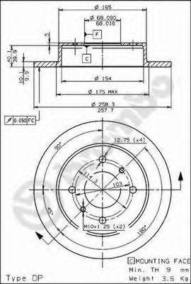 

ДИСК ТОРМОЗНОЙ NISSAN ALMERA II (N16) 04/00- / NISSAN ALMERA II HATCHBACK (N16) 01/00- / NISSAN PRI, 08544310