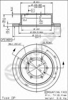 

ДИСК ТОРМОЗНОЙ ЗАД MITSUBISHI (BJC) PAJERO SPORT (K9) 01/03-02/06 / MITSUBISHI PAJERO CLASSIC (V2W), 08710610