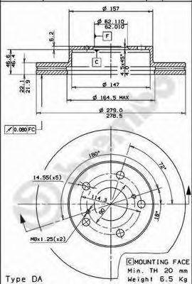 

ДИСК ТОРМОЗНОЙ ПЕР ВЕНТ PREVIA, TOYOTA PREVIA ( R1 , R2 ) 01/90-08/00, 09670610